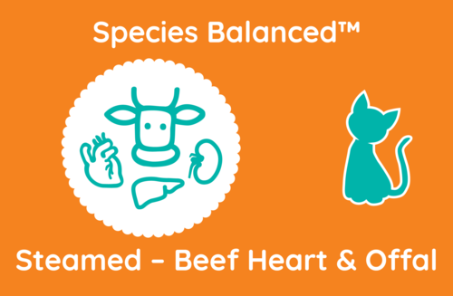 Species Balanced™ Steamed Beef Heart & Offal for Cats